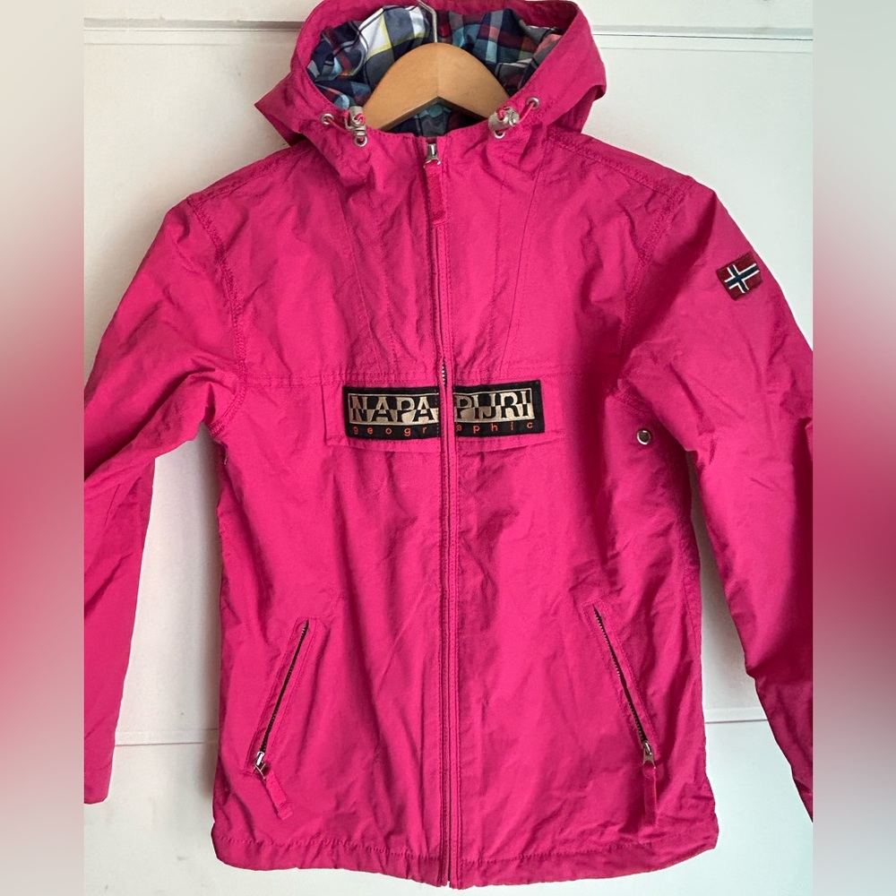 NAPAPIJRI geographic girls size 12 high end spring waterproof jacket